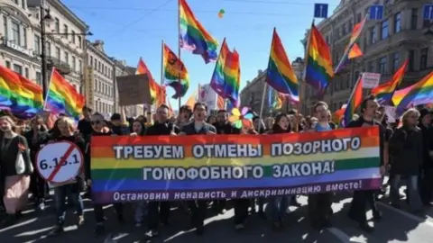 Getty Images Russian LGBT activists