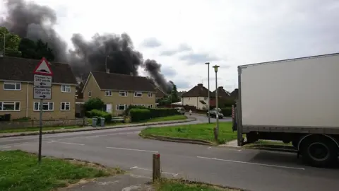 WOCT Bus Fire in Witney