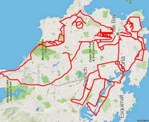 Stephen Lund A GPS drawing a of dragon slayer