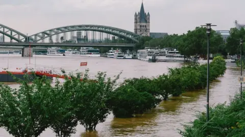 Getty Images Flooding in Cologne, Germany in July 2021