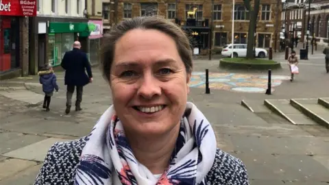 Helen Harrison Helen Harrison in Market Street, Wellingborough