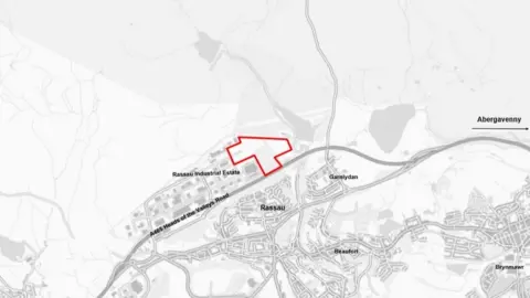 Blaenau Gwent council | Arup Map of the proposed site