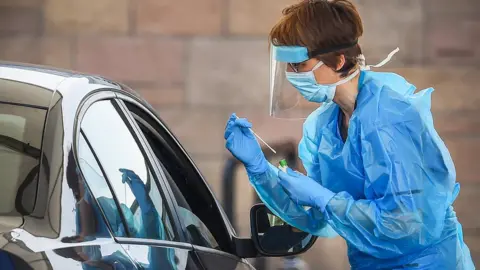 Getty Images Covid-19 testing centre