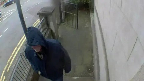 PSNI William Finlay was filmed by a doorbell camera entering and leaving Ms Nelson's home