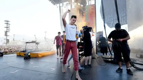 Getty Images Picture of Glass Animals walking off stage