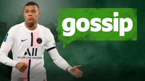 Kylian Mbappe transfer gossip graphic