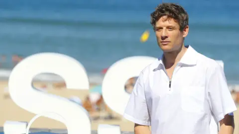 EPA James Norton poses during the presentation of the movie 'Ex-Husbands' at the 71st San Sebastian International Film Festival (SSIFF), in San Sebastian, Basque Country, Spain, 24 September 2023