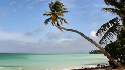 iStock/Getty Images A lagoon on Fanning Atoll, Kiribati