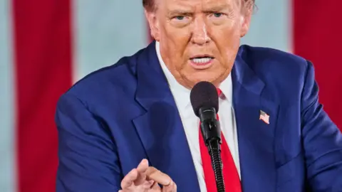 Getty Images Donald Trump in Waukesha, Wisconsin, on 1 May 2024