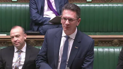 UK Parliament Northern Ireland Office Minister Steve Baker speaking in the Commons