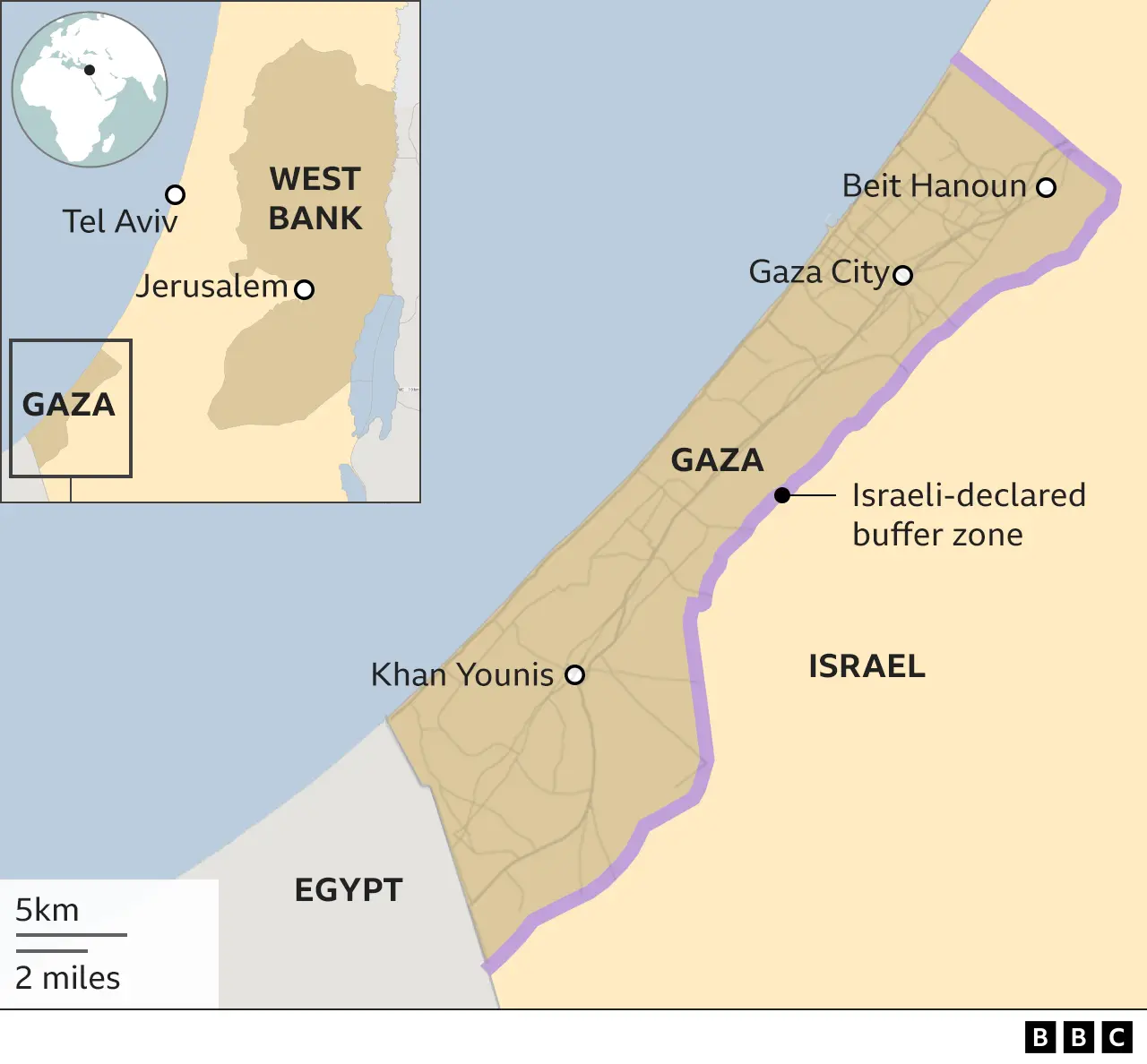 Map of Gaza