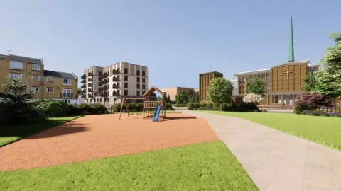 Harlow Council Artist impression of new arts and cultural quarter