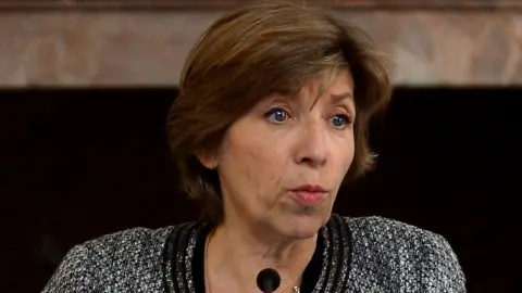 Getty Images Former French ambassador to Italy and now ambassador to the UK, Catherine Colonna, speaks during a press conference to present the event ''Taste of France/Good France''(Gout de France, Days of French gastronomy in Italy) at the France's embassy, in the Palazzo Farnese in Rome, on March 11, 2015.