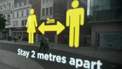 Getty Images two metres sign