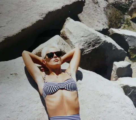 Nigel Demaline Pauline on holiday as a young woman