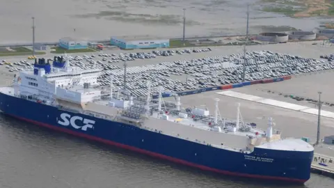 Getty Images The Christophe de Margerie moored in St Petersburg