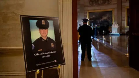 Getty Images Ceremony honouring Officer Brian Sicknick