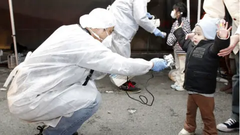 Reuters Children are tested for radiation following damage to the Fukushima nuclear plant after the Japanese tsunami and earthquake of March 2011.