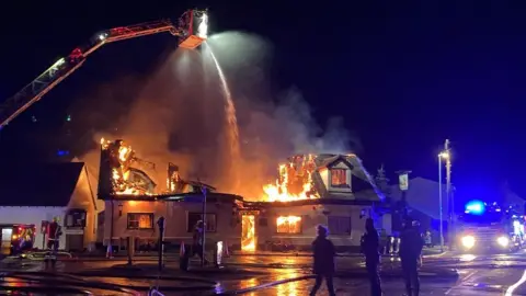 Cambs Fire and Rescue Fire at The Chequers pub