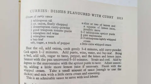 Vanessa Wood Page from Constance Spry's recipe book