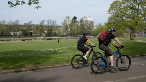 Getty Images Cyclists in Birmingham