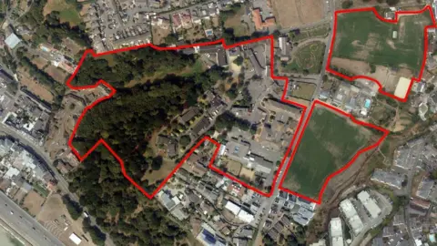 Government of Jersey Aerial shot of proposed site for the new hospital