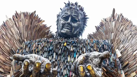 West Mercia Police The Knife Angel statue