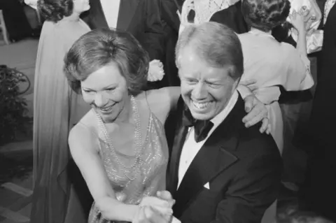 Getty Images Dancing at a White House ball, December 1978