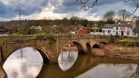 Geograph/David Dixon The Environment Agency has issued a warning to people living near the Ringley Bridge which spans the River Irwell