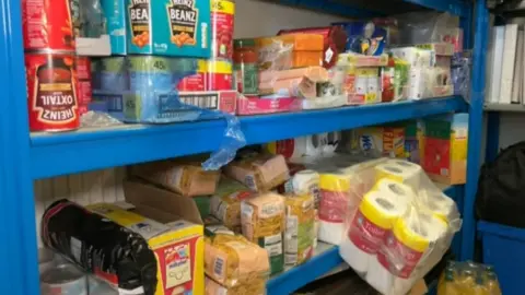 Food supplies in police headquarters