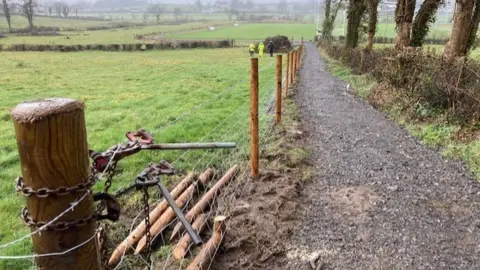 The construction of the permissive path in Arney, County Fermanagh