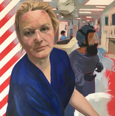 Lisa Timmerman Painting of NHS heroes by Lisa Timmerman