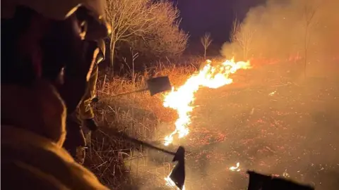 Sedbergh Wildfire Team Fire on Cartmel Fell