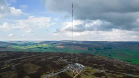 The new Bilsdale mast