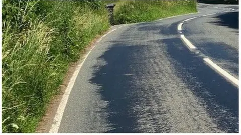 Somerset County Council Melting tarmac