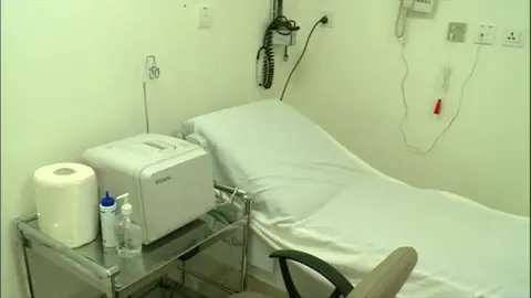 BBC News A room in an Afghan health clinic where virginity tests are carried out on young women