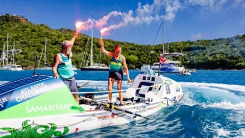 Colchester couple complete Atlantic charity row challenge