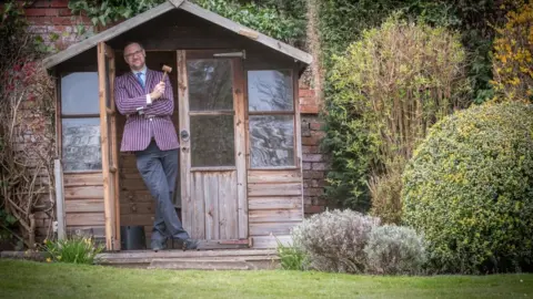 Charles Hanson Charles Hanson in a garden shed