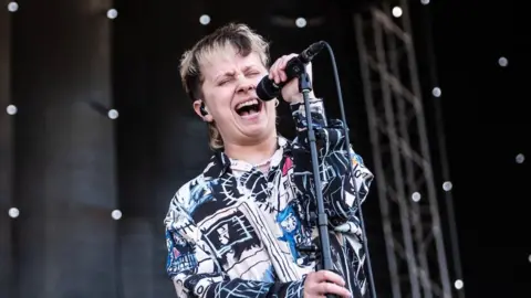 EPA Conor Mason singing with Nothing But Thieves in concert