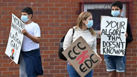 Getty Images A Level protests