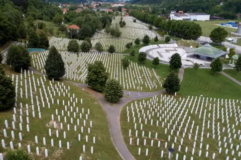 Reuters An aerial view of the Memorial Center in Potocari near Srebrenica, Bosnia and Herzegovina, 6 July 2020