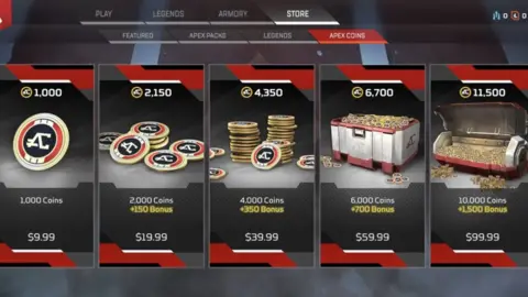 Respawn Entertainment/EA Image from the game showing how players can spend money