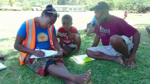 Reuters Picture of evacuees at Ambae island in Vanuatu