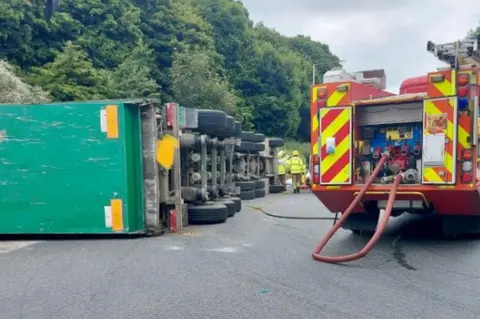 DWFRS A31 at the Merley House roundabout