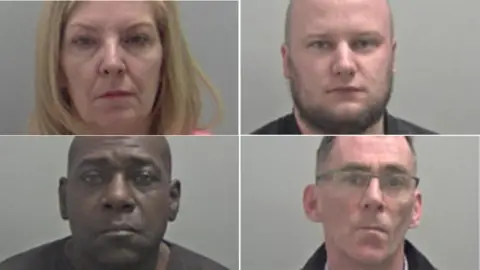 Warwickshire Police Lorraine Frisby, Damien Drackley, Laurence Hayden and Mark Walker (clockwise from top left)