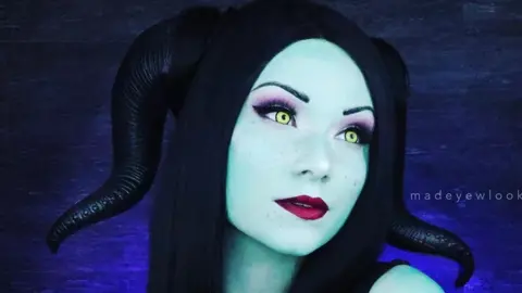 Madeyewlook Lex paints herself as Disney character Maleficent as a Disney Princess