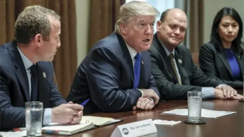 EPA US President Donald J. Trump meets with a bipartisan group of congress on tax reform