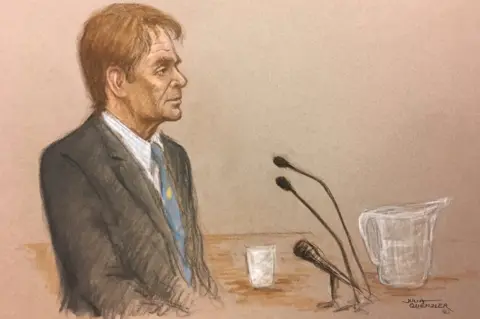 Julia Quenzler Sir Cliff Richard giving evidence at the High Court on 13 April 2018