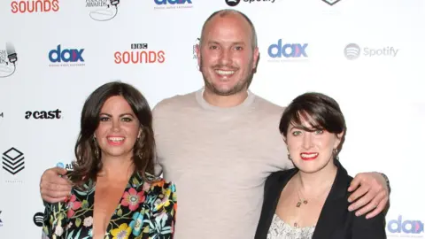 Getty Images Dame Deborah James, Steve Bland and Lauren Mahon pictured in 2019