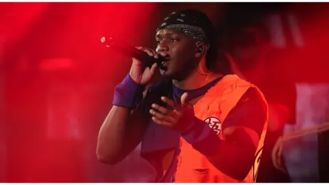 Getty Images KSI performing on stage